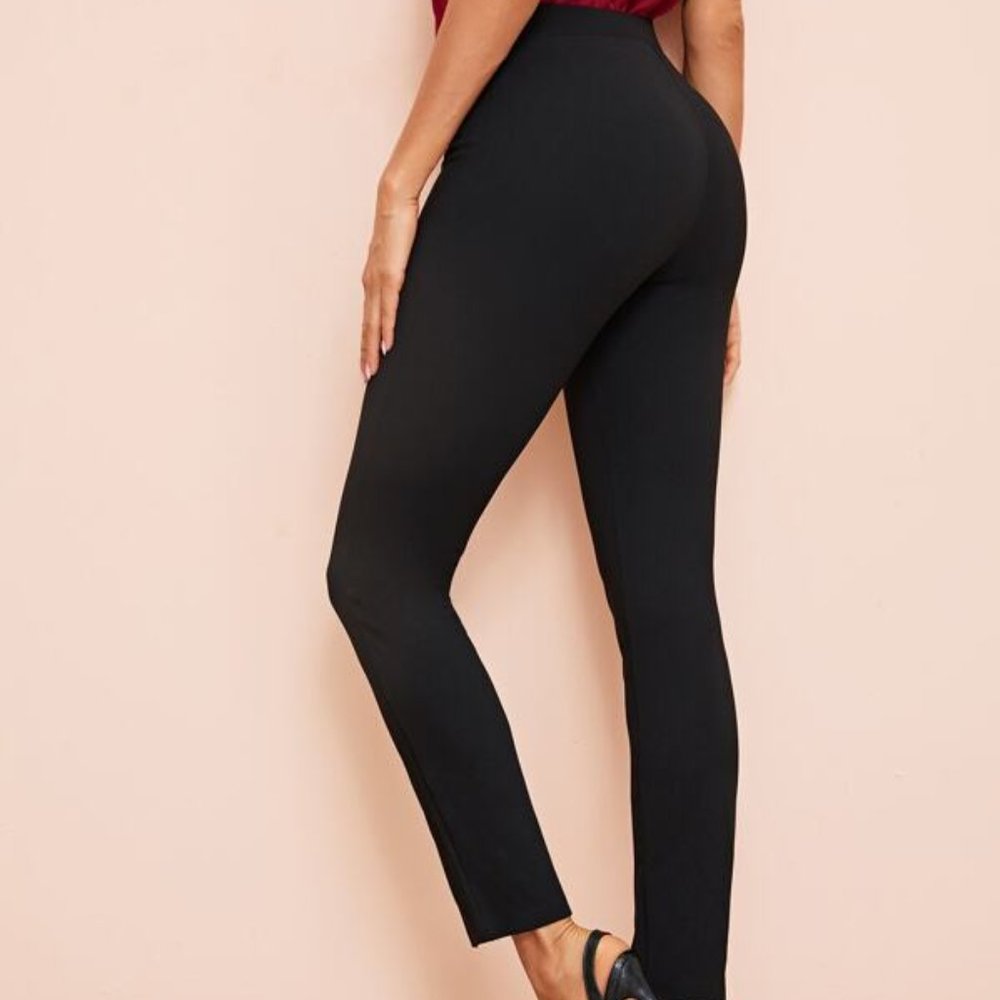 Slit flared dress pants high waist minimalist - Picture 3 of 12